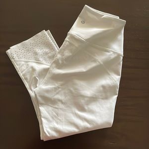 White lululemon mesh leggings